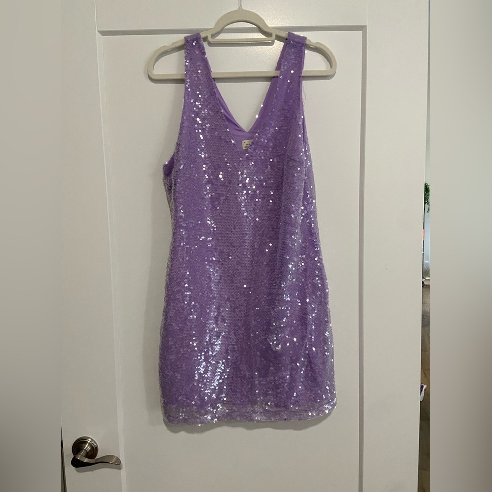 Sequin Purple Dress